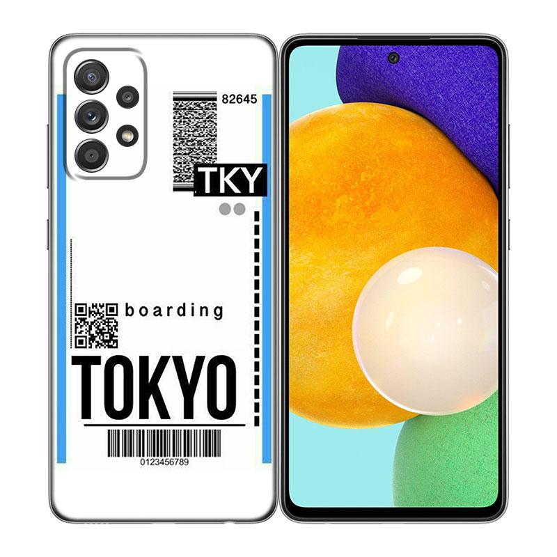 Travel Ticket Label Paris Phone Case For Samsung A21 A30 A50 A52 S A13 A22 A23 A32 A53 A73 5G A11 A12 A31 A33 A51 A70 A71 A72