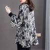 Casual Fashion O-nechk Loose Long Sleeved T-shirts Patchwork Print All-match Trend Spring Autumn Women's
