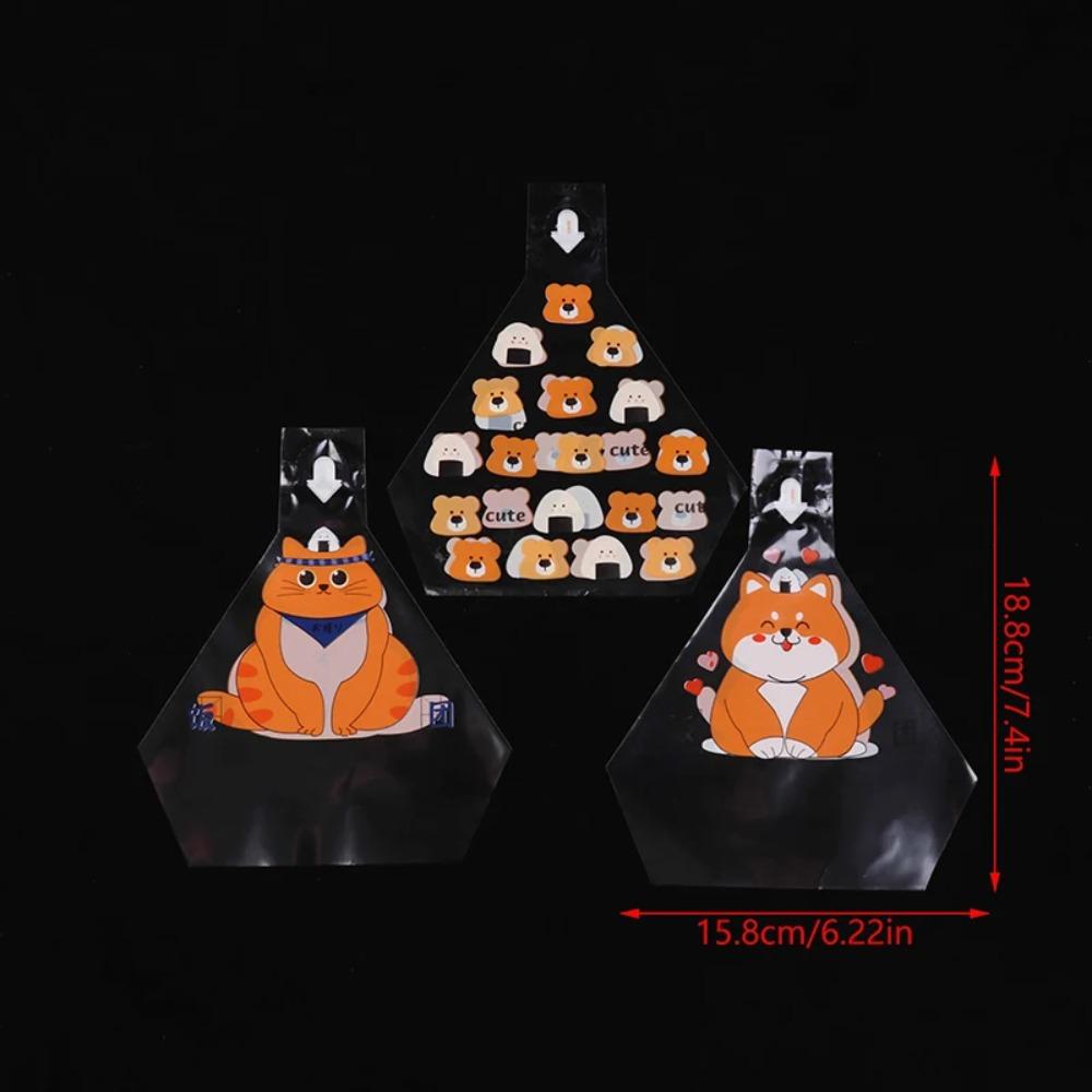 100Pcs Disposable Rice Ball Wrapper Cartoon Pattern Sushi Bag Business