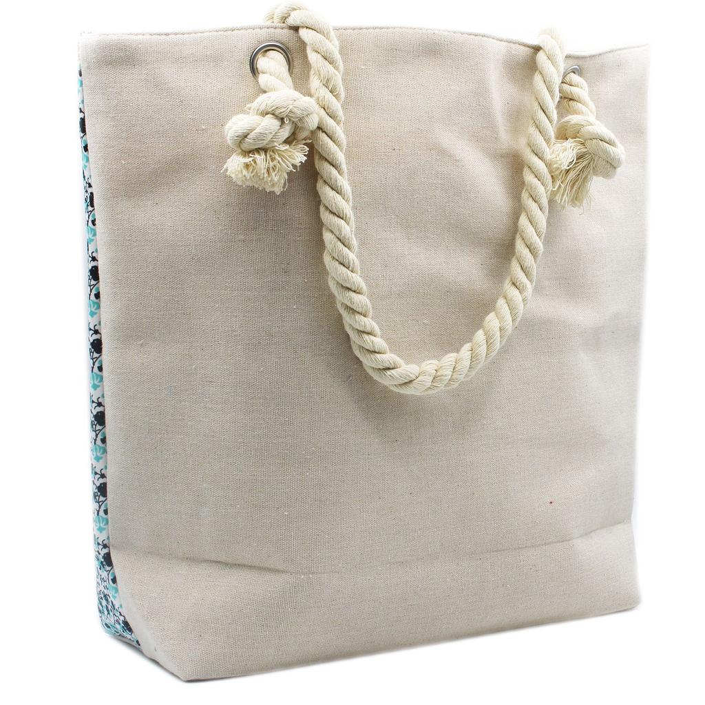 Rope Handle Bag Electric Blue Mandela