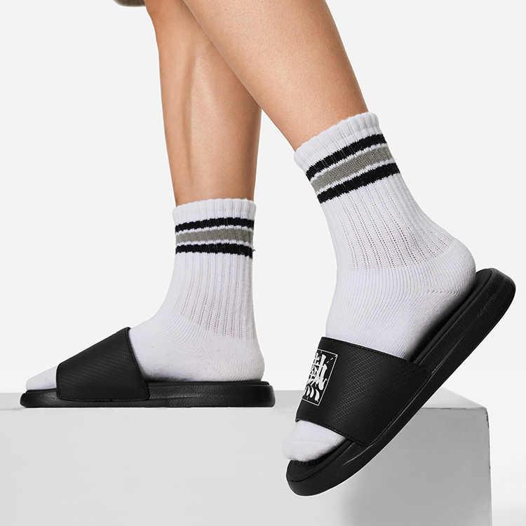 Li Ning LN Slipper Versatile Casual Breathable Lightweight Durable Non-Slip Slide Sandals Men Footwear Black White AGAU007-1