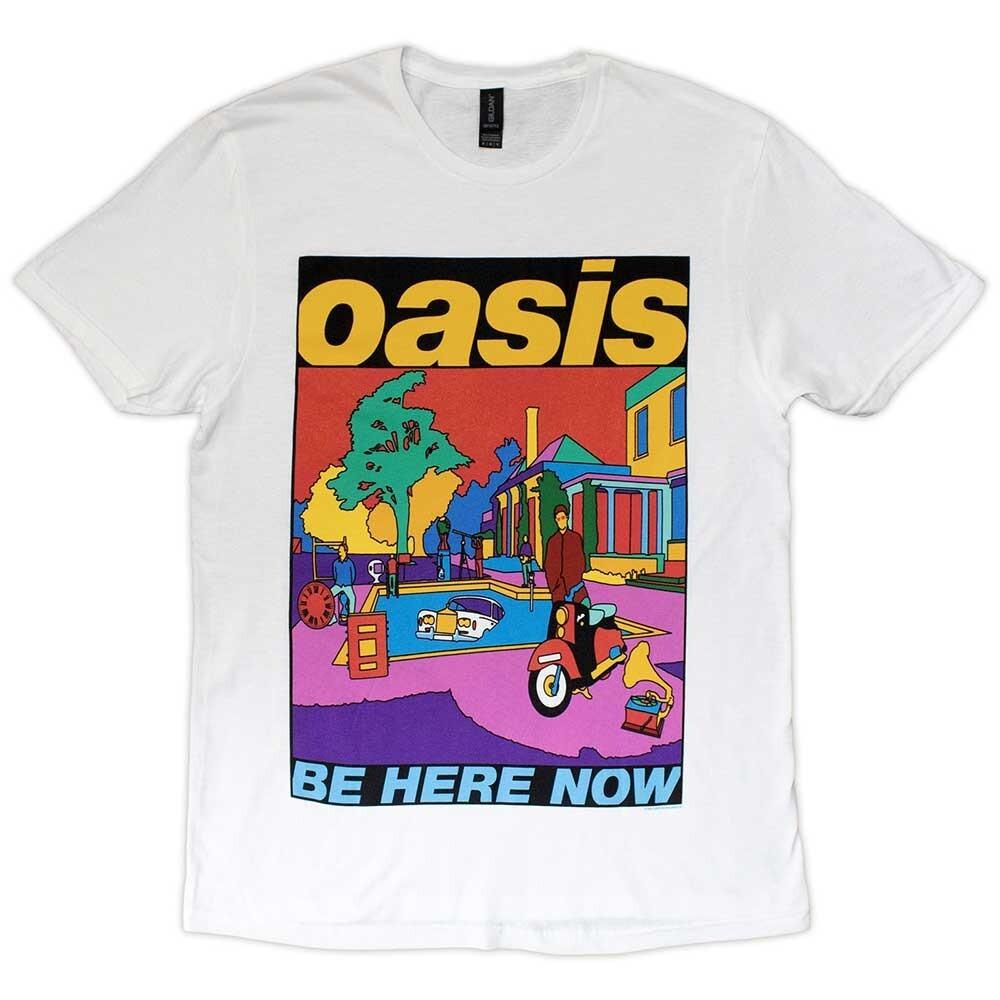 

Oasis T-Shirt Be Here Now Illustration Noel Liam Gallagher Official New White XL