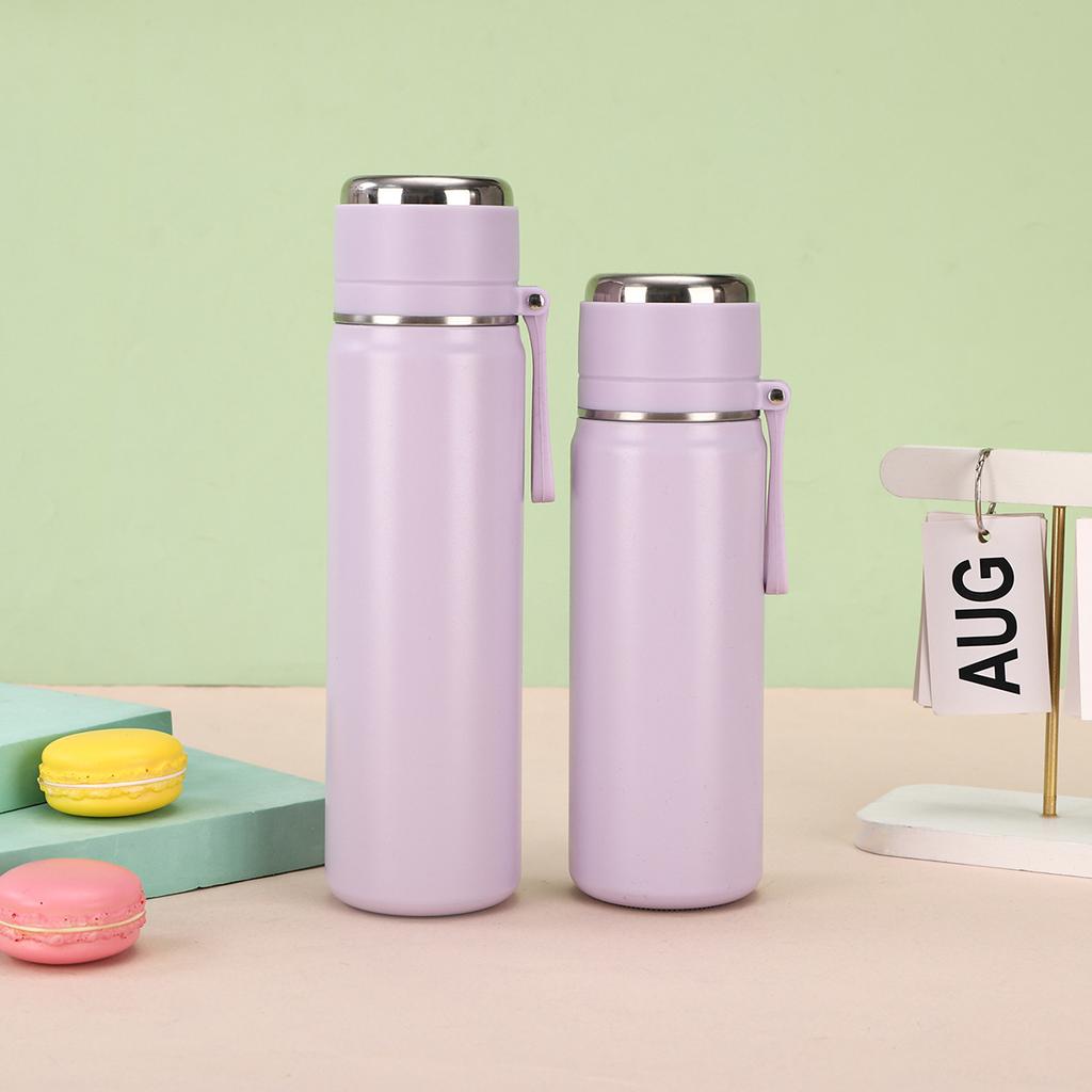 Stainless Tea Drink and Water Separation Sling Vacuum Mug Stylish Portable Student Water Mug Jump Cap Straight Cup Durable