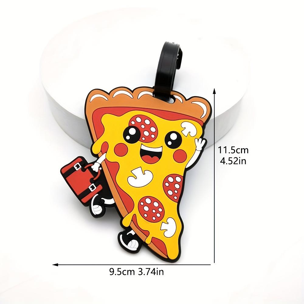 1pc Creative Pizza Luggage Tag Pendant Accessories,Travel Necessities,Airport Checked Luggage Items Anti-Lost Tag Boarding Pass