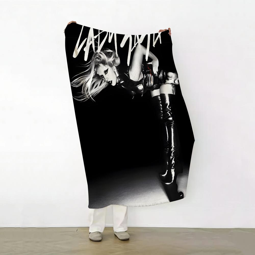 

Music L Lady G Gaga Throw Soft Warm Flannel Fleece Throw Blanket for Sofa Bed Travel Home 75cmx90cm