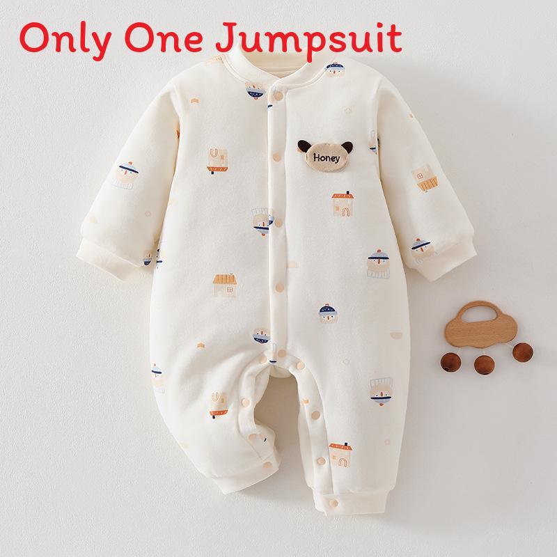 Baby Winter Cotton Romper With Thick Insulation For Newborns