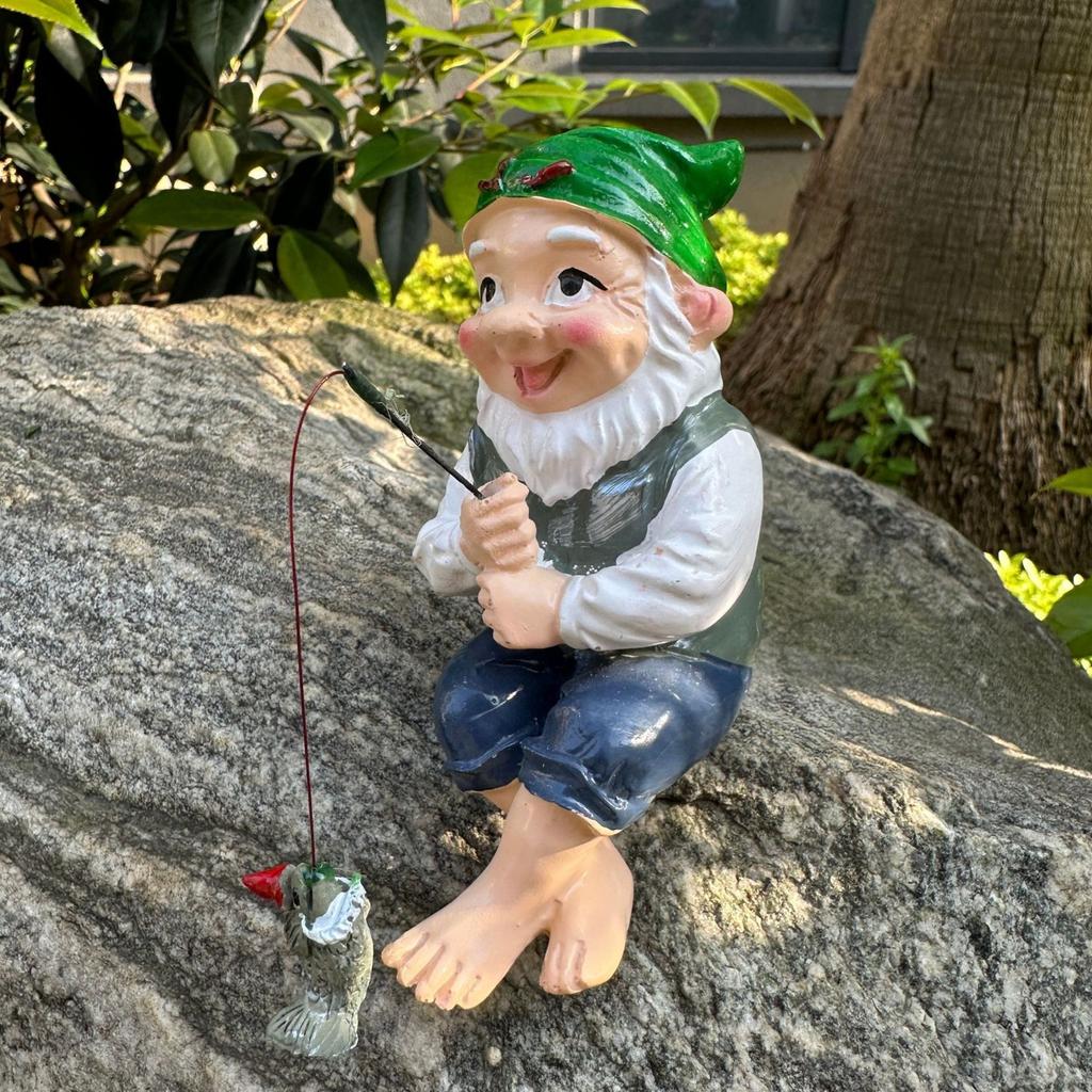Fishing Old Man With Beard Dwarf Garden Decoration Resin Garden Ornaments Design Decorations