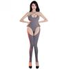 Women Sexy Jumpsuit Hollow Legs Tights Elastic Bodysuit Perspective Lingerie Intimates Erotic Underwear Skinny Romper Overalls