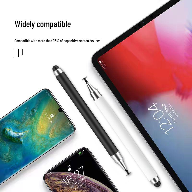 Dual-Purpose-Stift: Doppelspitzen-Kapazitiver Stift mit Scheiben-Silikonspitze für Videobearbeitung, Malen und Fotobearbeitung auf Mobilgeräten und Tablets