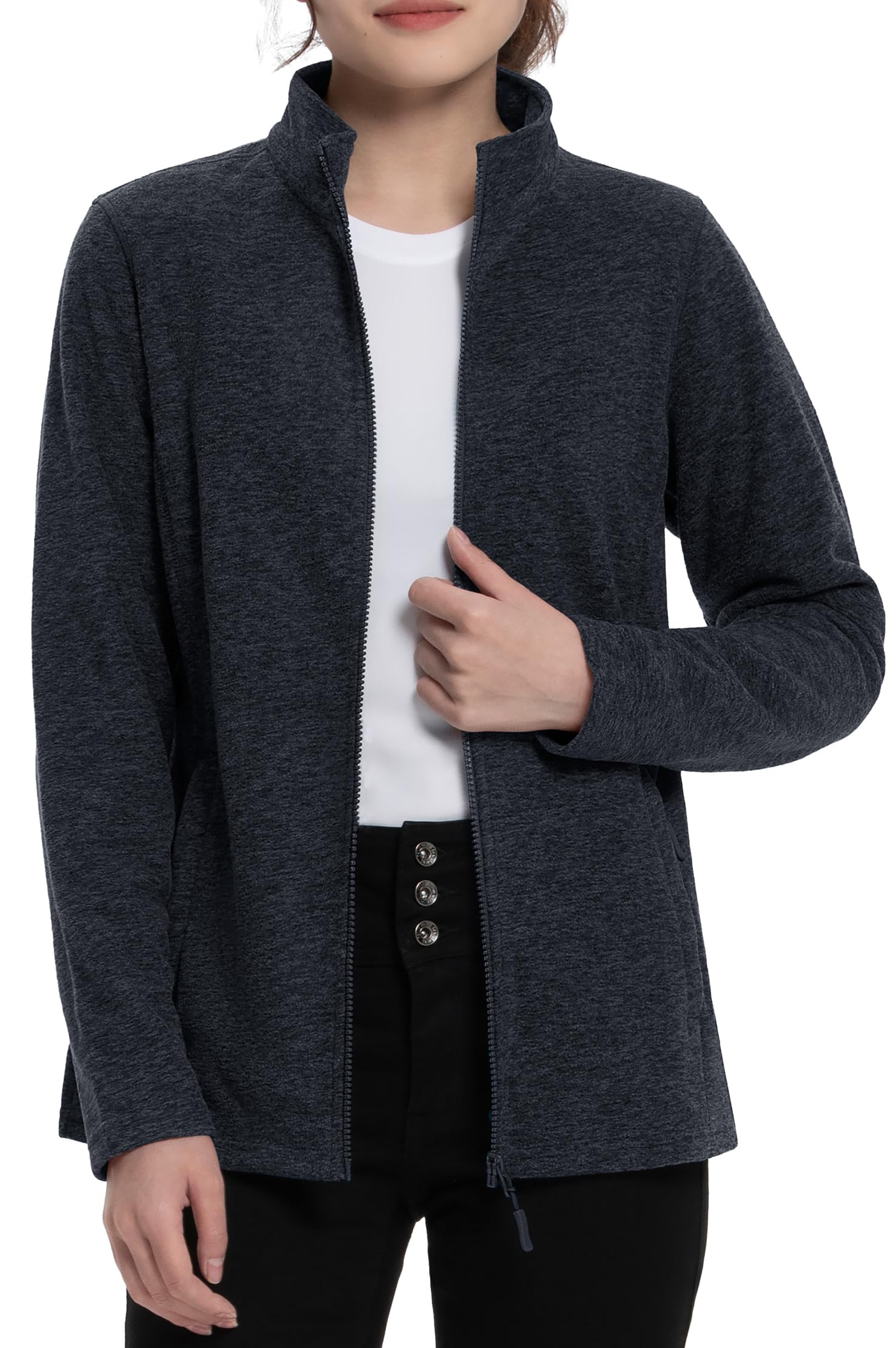 

[TACVASEN] Softshell Jacket for Women, Outerwear, Hiking Fleece, Outdoor, Fishing, Golf, Commuting Wear, Plain, Warm, Cold Weather Clothing, Autumn Cl