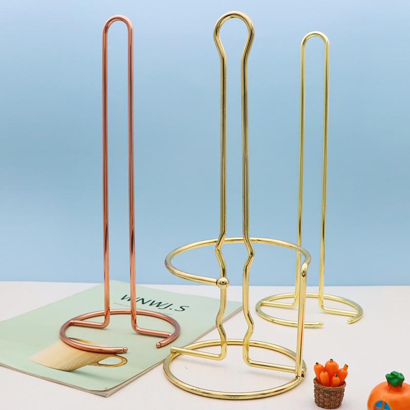 Nordic Kitchen Vertical Napkin Holder - Punch-Free Electroplated Metal Tissue Stand