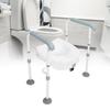 Raised Toilet Seat with Handles High Stability Stainless Steel Toilet Seat Risers for Seniors Pregnant Woman