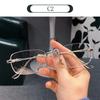 RUISIMO Vintage Rimless Sunglasses Small Square Frame Photochromic Eyewear for Men Women Fashion Sun Glasses