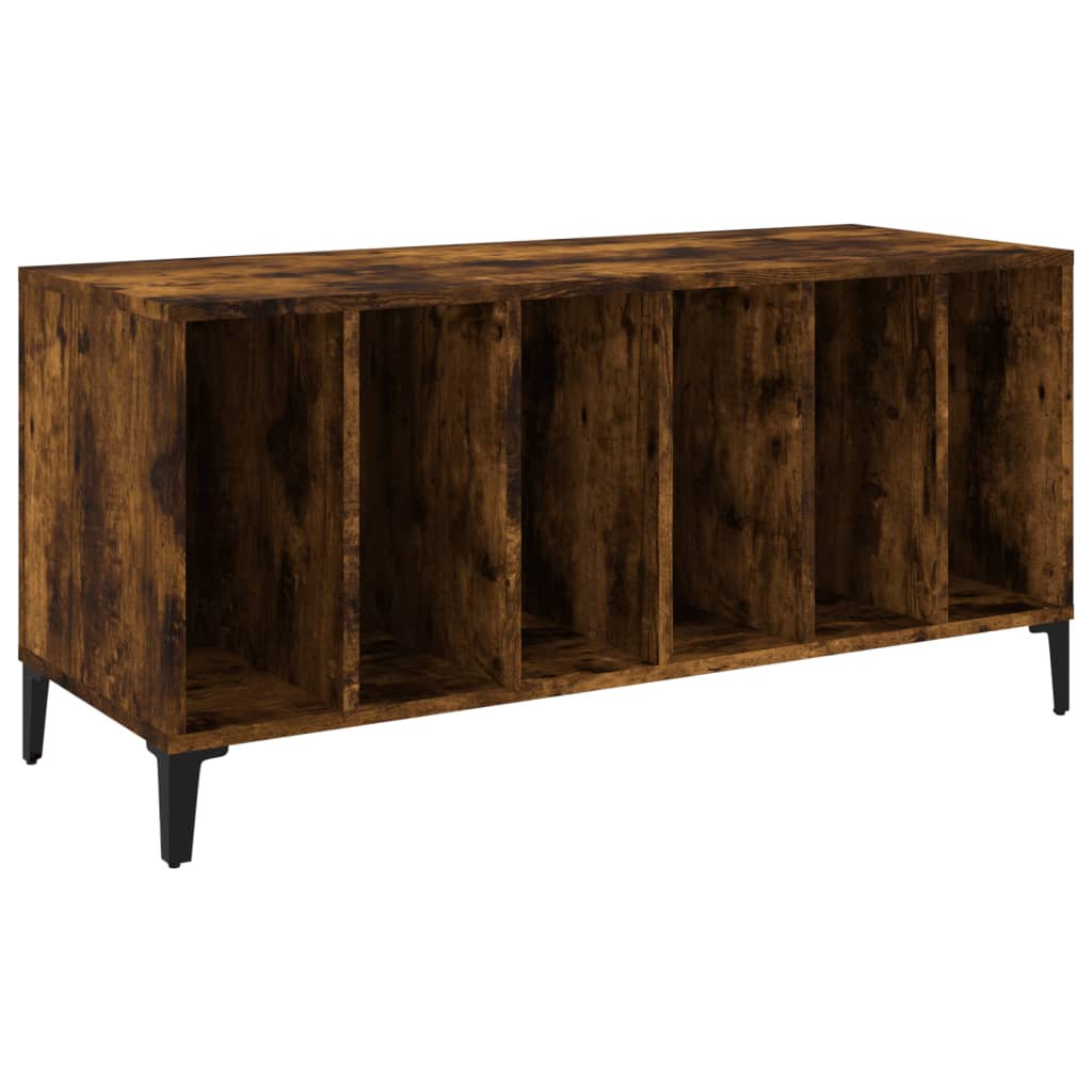Record Cabinet Smoked Oak 100 x 38 x 48 cm Engineered Wood