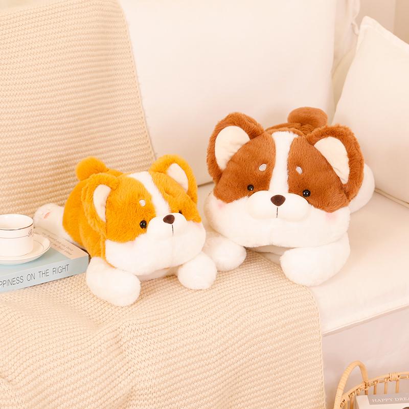 Corgi Dog Plush Toy Cute Cartoon Stuffed Animal Soft Doll Cushion Boys Girls Anti Stress Cushion Pillow Toys for Children