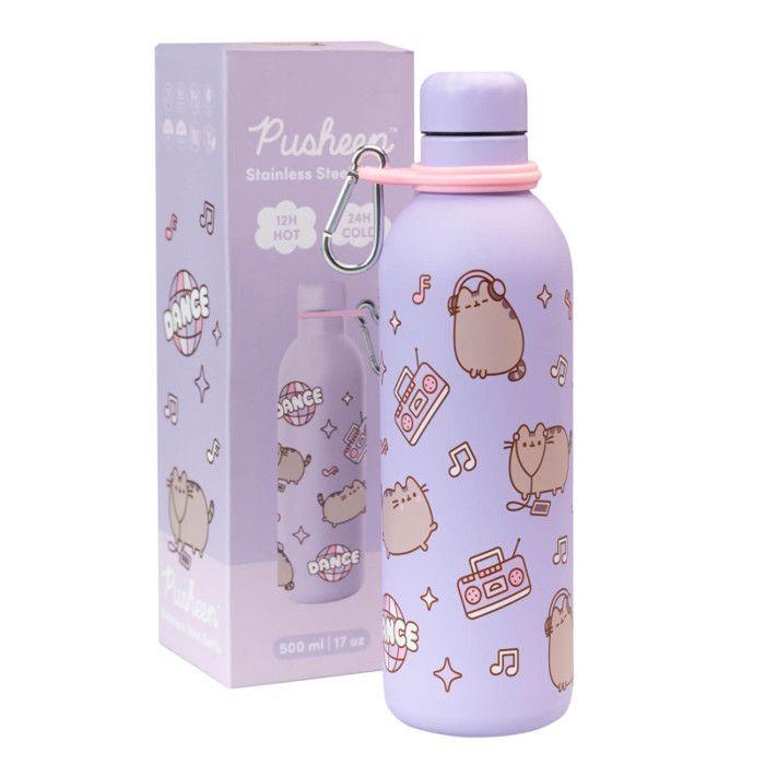 Bouteille isotherme - PUSHEEN - Moments - Acier inoxydable - 500 ml - Violet