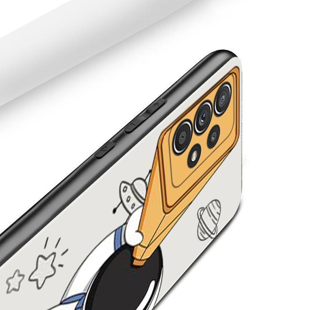 Niedlichen Cartoon Astronaut Hand Fall Für Samsung Galaxy A51 A71 A01 A11 A21 A21s A31 A41 A72 A52 A42 A32 A22 a12 A02 A02s F42 Shell
