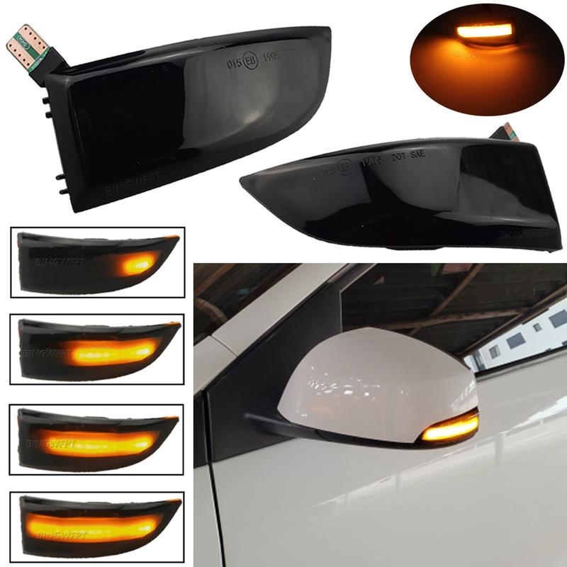 2PCS Dynamic Turn Signal LED Blinker Side Mirror Light For Renault Grand Scenic III Megane MK3 Laguna III X91 2009-2015