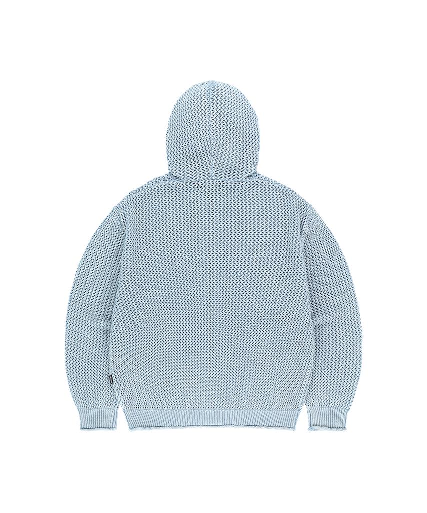 MAHAGRID Pigment Mesh Zip Up Knit Sky Blue(Mg2Gsmk687A)