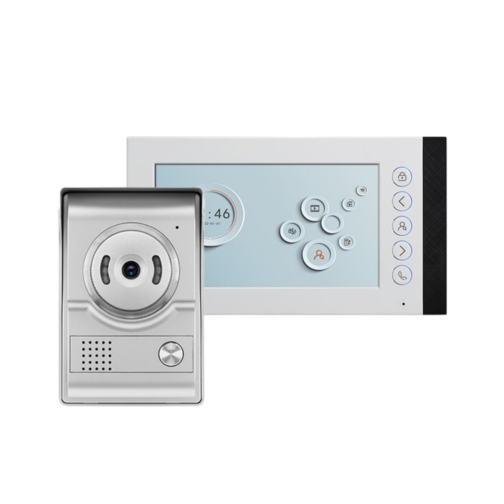 7 Inch Video Doorbell 1080P HD WiFi Smart Doorbell with Two Way Talk Mobile App Remote Control BT Voice Changer Night