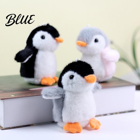 Handbag Charms Plush Pendant Soft Easy Hanging Mini 3D Eyes Keychain Cute Penguin