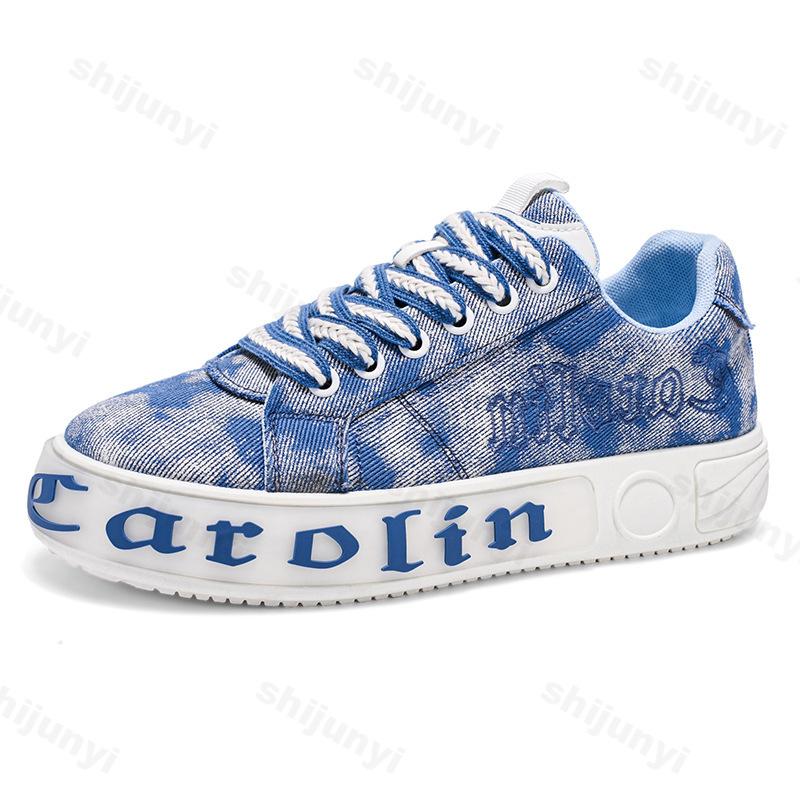 Fashion Fashion Trend Casual Thic Soled Canvas Men's Shoes 2025 New Autumn Low Top Comfortable Versatile Niche Non Slip Chunky sneakers