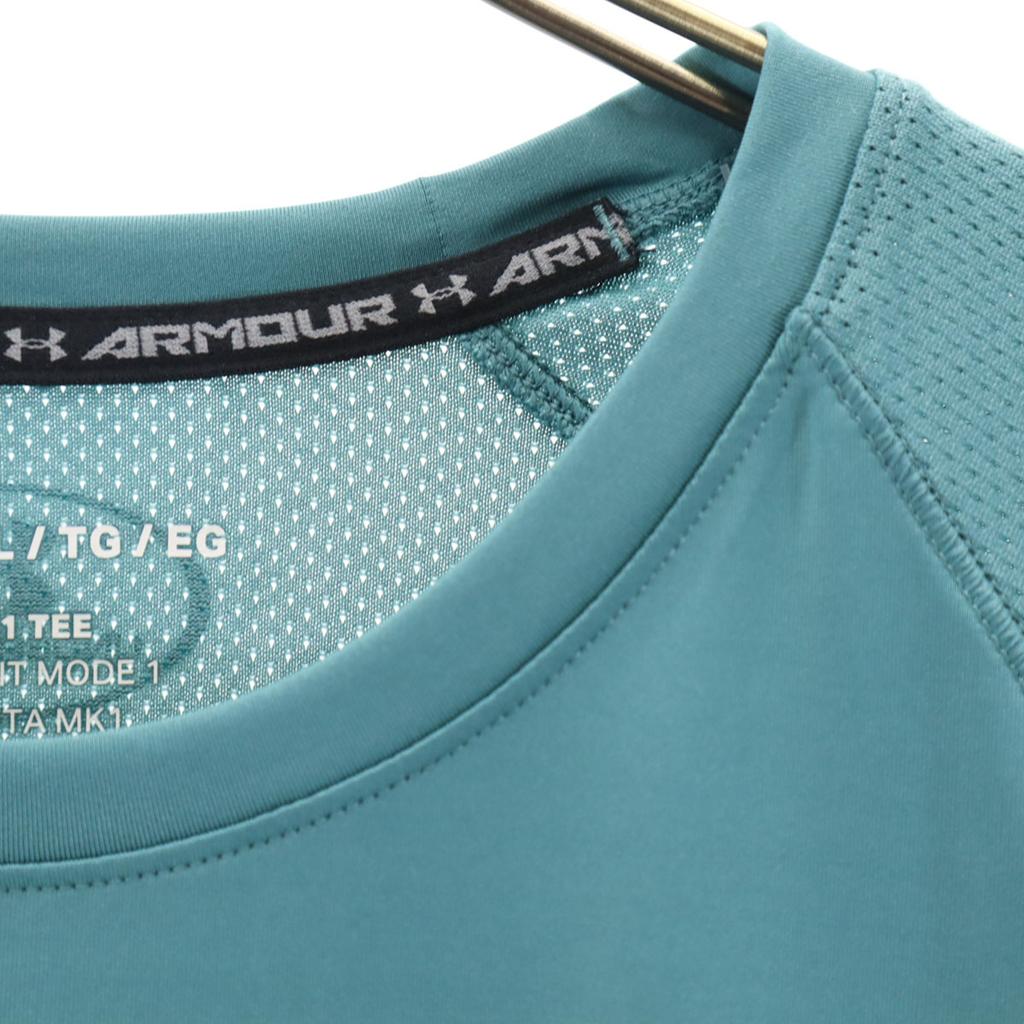 Under Armour Trainings T-Shirt kurzärmlig Mesh-Einsätze XL Grün System Herren Gebraucht