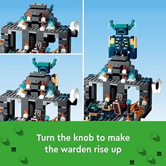 LEGO Toy Minecraft Deep Dark Battle Boys Girls Children Goods Game Educational Birthday Present Gift Block 21246 8 Years Old