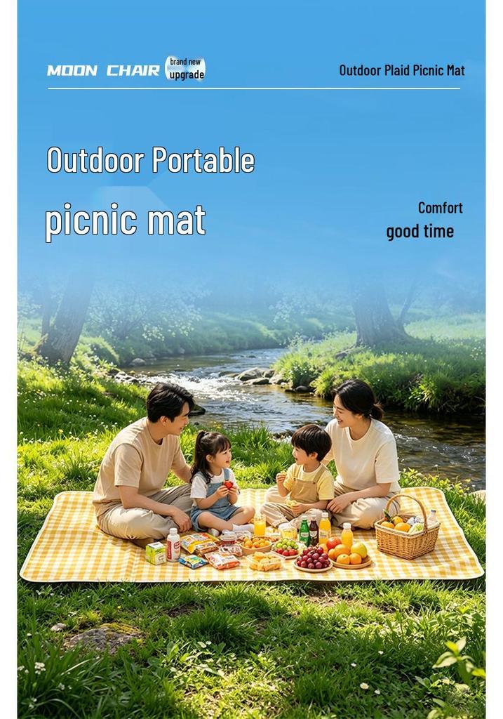 Thickened Portable Outdoor Picnic and Camping Mat – Moisture-proof, Folding Beach Lawn Blanket