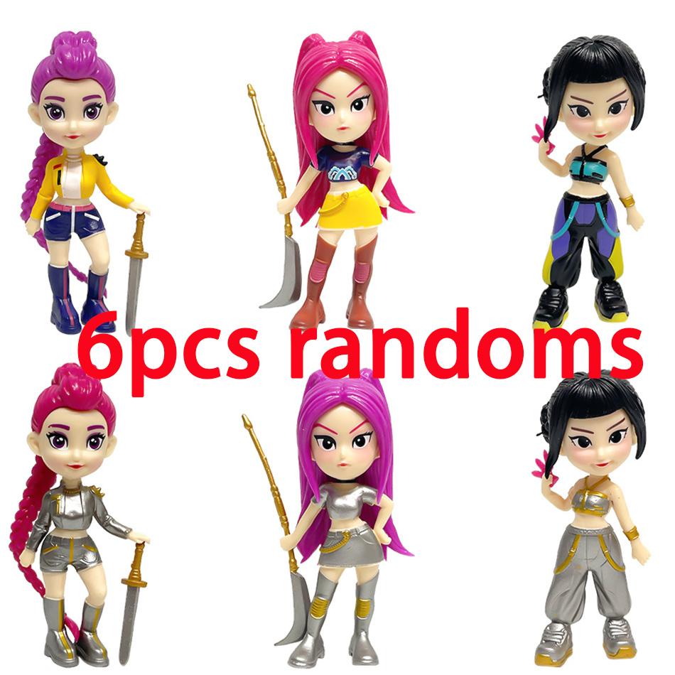 

6 шт. K-pop Мисливці на демонів Аніме Сліпий бокс Каваї Фігурки Колекційні іграшки для хлопчиків дівчаток дітей фанатів Різдвяні новорічні подарунки