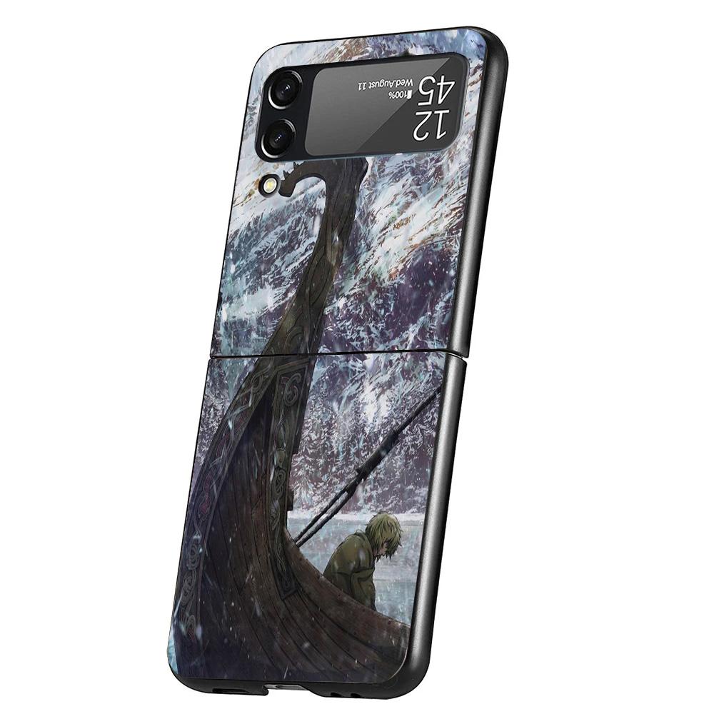 Vinland Saga Case Phone Cover for Samsung Galaxy Z Flip 6 5 4 3 5G ZFlip6 ZFlip5 ZFlip4 ZFlip3 Black Hard Trend Fundas