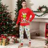 Print Cute Family Set Pajamas, Home Clothes, Family Set Long Sleeve Top Pants Set