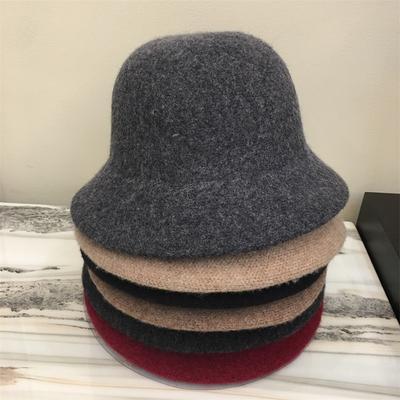 Wool Bucket Hat Autumn and Winter Women Double Brim Thermal Basin Hat Literary Fashion Gift Hat