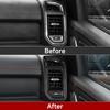 Car Air Vent Outlet Decals For -2025 Dodge Ram 1500 2500 3500 Accessories Carbon Fiber Stickers, Black
