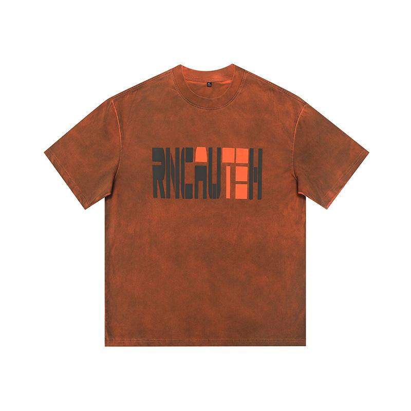 

Short-sleeved T-shirt Men s Summer Thin Retro Old Printed Round Neck Casual Half-sleeved Top 3XL