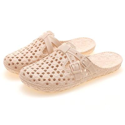 Summer Anti-Slip Beach Slippers for Middle-Aged & Elderly - Soft, Flat-Bottom, Breathable Design for Bath & Home.