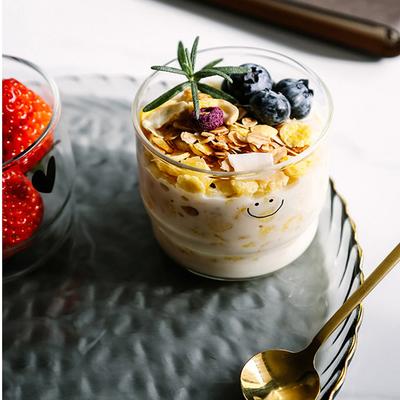 4er Set Glas Moussebecher Puddingbecher Dessert Kuchenschale Gelee Joghurt Mousse Backbecher Hitzebeständige Kaffee Milch Tasse
