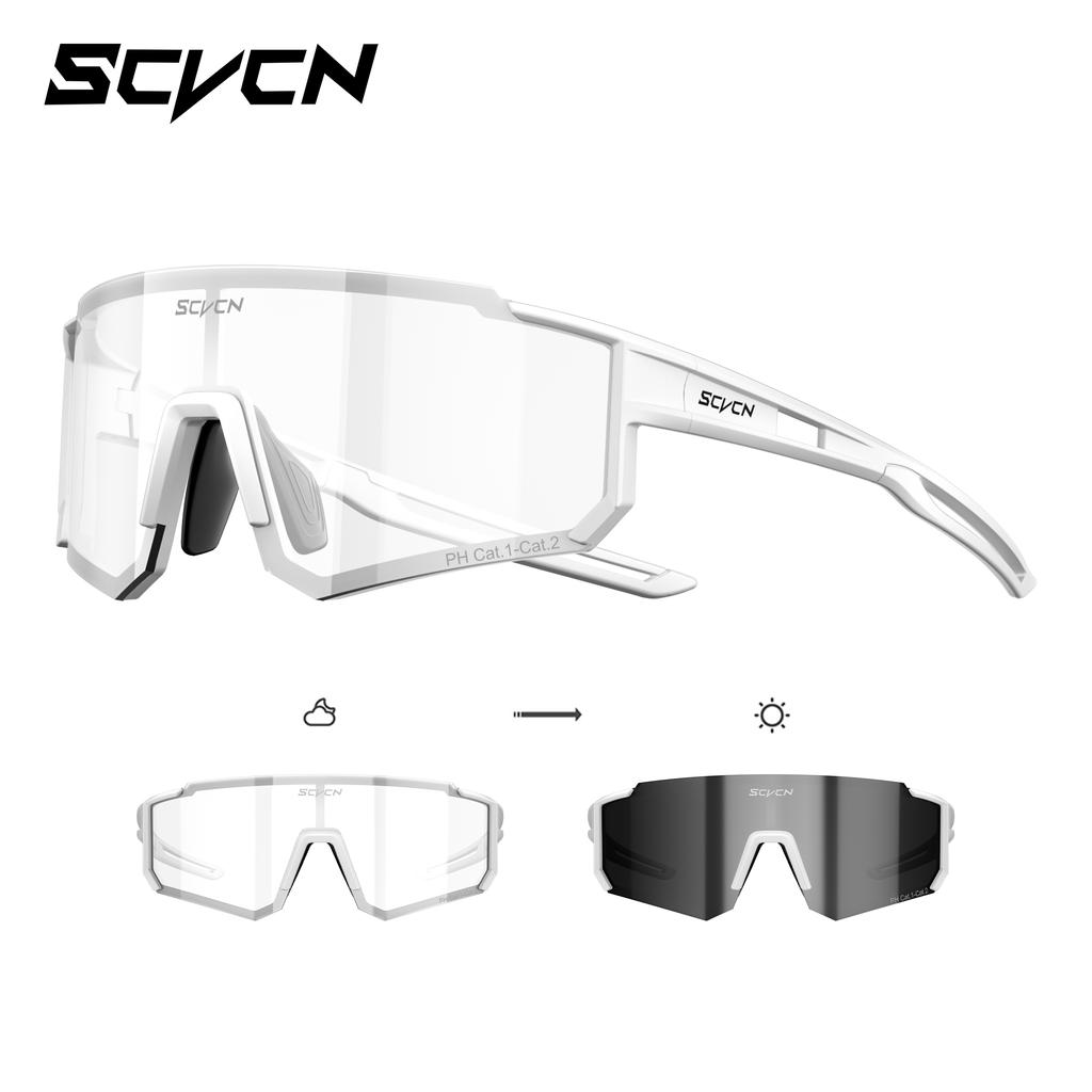SCVCN Photochromic Hiking Eyewear Cycling Glasses Sports Sunglasses for Women Outdoor Road MTB Bike Glasses UV400 Men Windproof