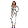 Versatile Women Sexy Unitard Spandex Lycra Bodysuit Shiny Metallic Skin Tight Costume