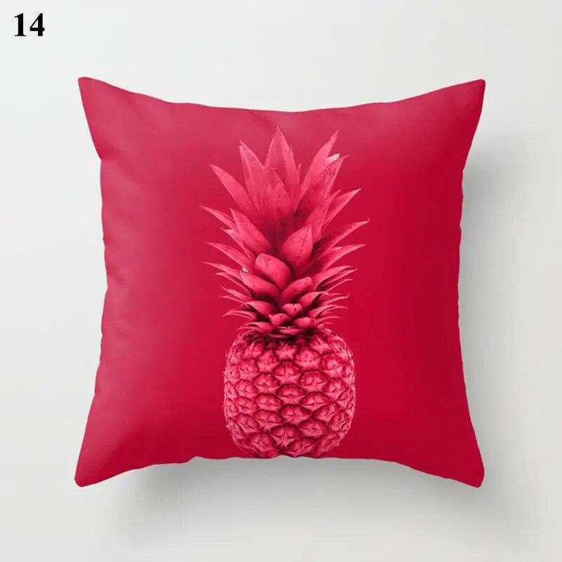 Red Cushion Cover Geometric Print Pillowcase  Wedding Decor
