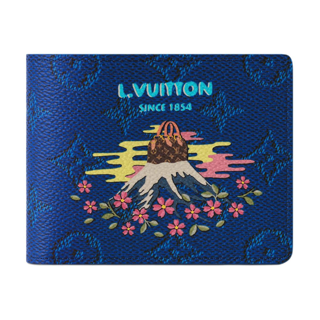 

Гаманець Louis Vuitton X Nigo Тонкий з принтом візерунка логотипу Monogram на покритому полотні Унісекс Гаманець Синій M15326 Gift Set(Basic Set+Box+Shopping Bag)