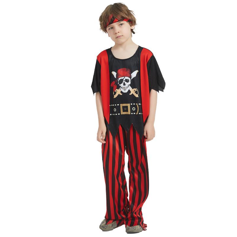 Children's Halloween Pirate Costume - Caribbean Captain Skeleton for Boys & Girls