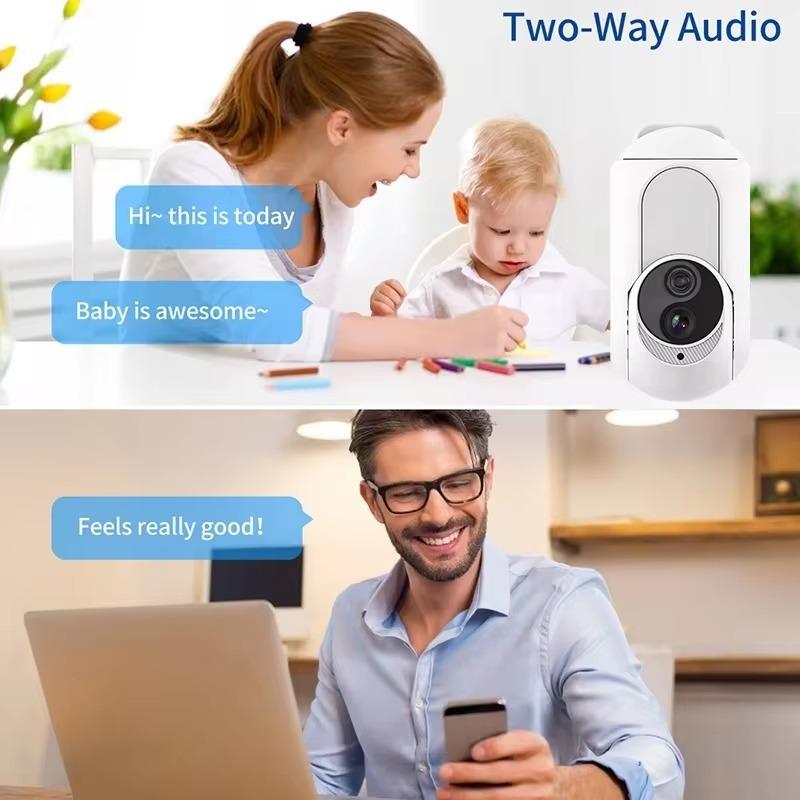 K7 Mini Camera Dual Lens Smart Security Camera 2K HD Camera 2.4GHz Night Vision Baby and Pet Monitoring Motion Detection