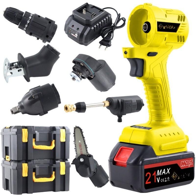 Electric Tool Set Multi functional Brushless Lithium Battery Combination Tool Set Modified Household Universal Power Tool Kit