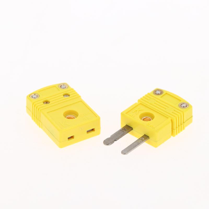 2 Stück K-Typ Mini-Thermoelement-Steckverbinder Langlebige Stecker für Temperatursensoren (Stecker/Buchse) für Labormessungen