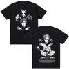 Werte deine Anime-Garderobe auf mit diesem schwarzen JoJo's Bizarre Adventure Yoshikage Kira & Killer Queen Grafik-T-Shirt, ideal für treue Fans