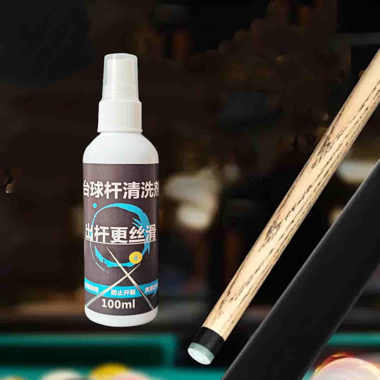 Pool Cue Cleaner Billiard Cue Polishing Tool Practical Billiard Cue Cleaner Cue Cleaning Tool 100ml for Removes Grime Dirt Dust