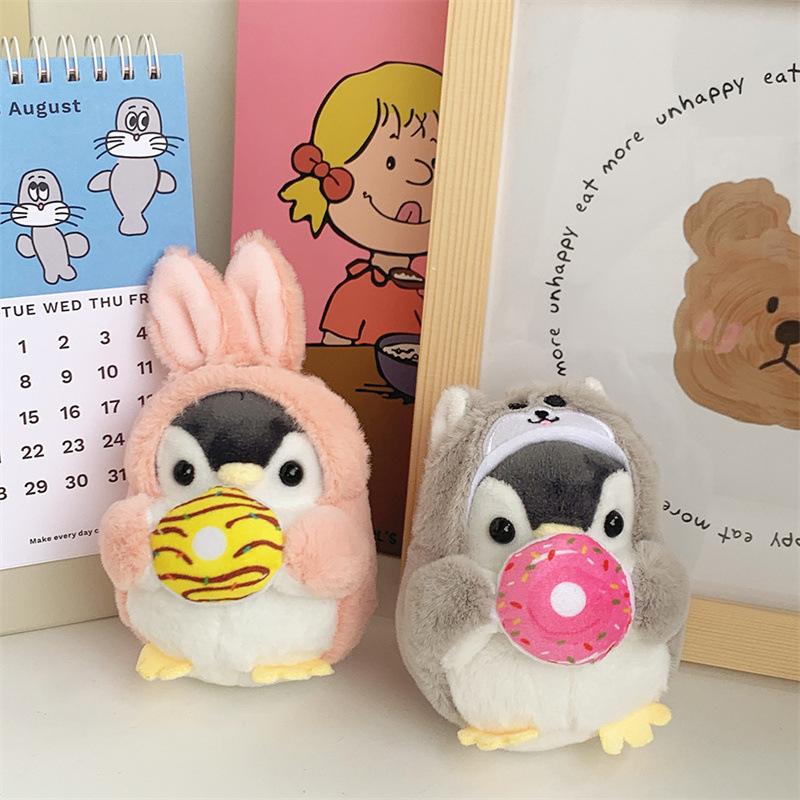 Cute Positive Energy Penguin Plush Doll Cute Cartoon Doll Bag Hanging Keychain Grab Machine Doll