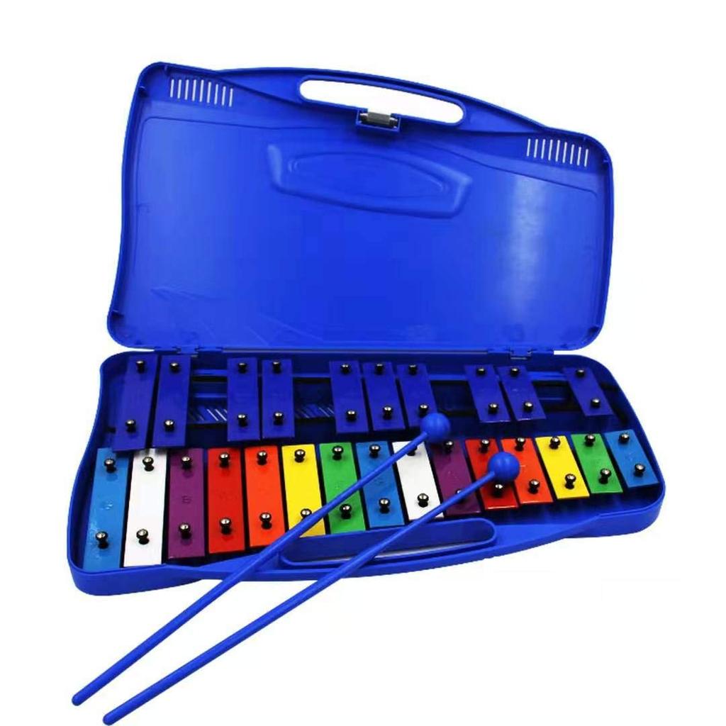 Seika Colorful Metallophone, 25 Notes, Musical Educational Material, Includes 2 Mallets, Orff Instruments (Blue)