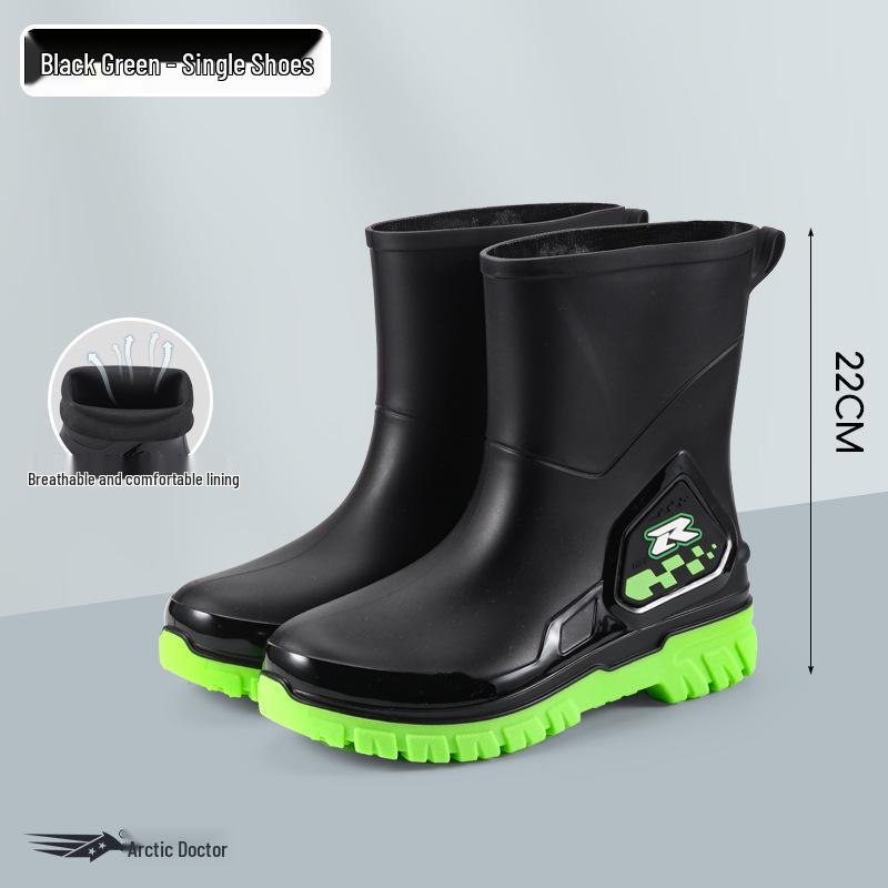 

Men s Warm Non-Slip Durable Rain Boots for Food Delivery, Fishing, and Gardening 40